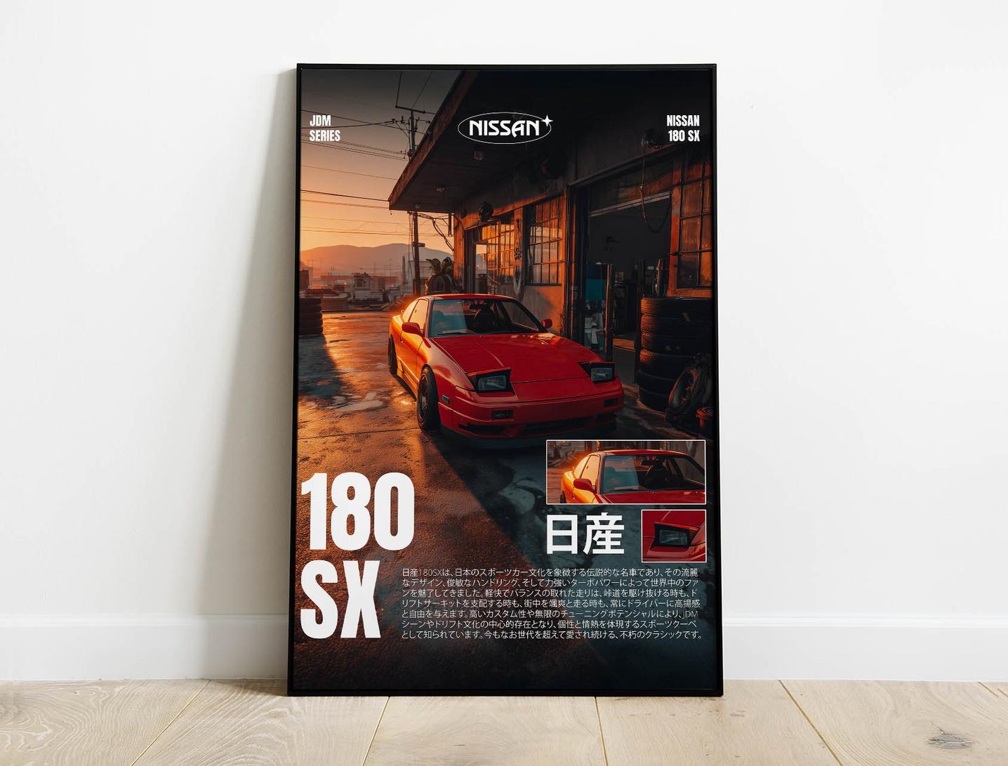 Nissan 180SX - Sport Car Poster Print | Architeg Prints | Architeg
